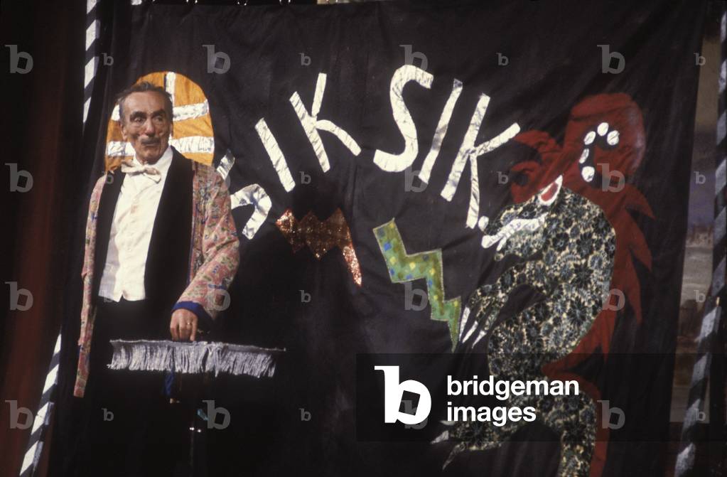 Rome, Quirino Theater, 1981. Italian playwright Eduardo De Filippo acting in the play written by himself 