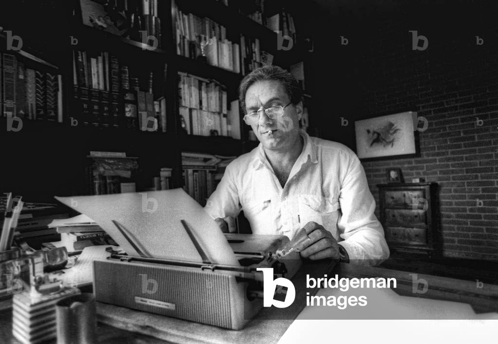 Milan, 1979. Italian writer Carlo Castellaneta in his home (photo)