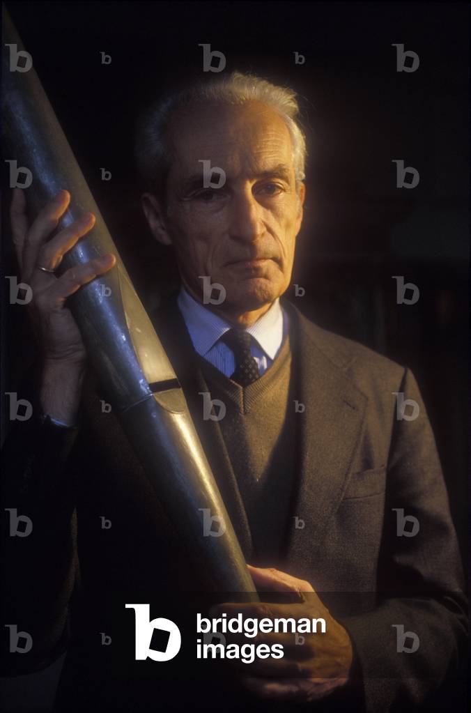 Portrait of the Dutch conductor and organist Gustav Leonhardt, 1992