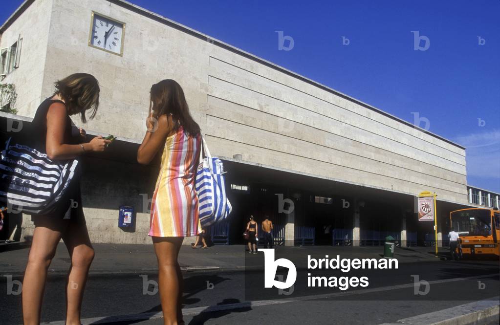 Two young women outside the station, Lido di Ostia, Italy 1999