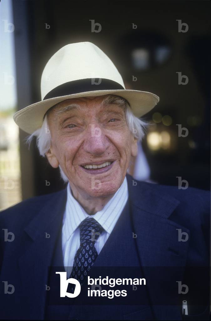 Venice Lido, Venice Film Festival 1987. Italian psychologist Cesare Musatti/Lido di Venezia, Mostra del Cinema di Venezia 1987. Lo psicologo Cesare Musatti -