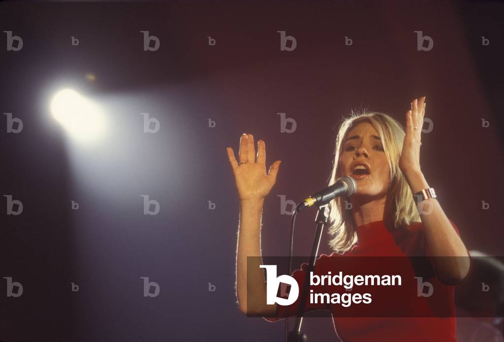Rome, 1999. American pop singer Jennifer Paige (photo)