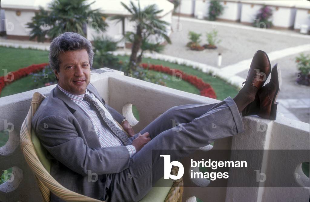 Venice Lido, Venice Film Festival 1991. Italian movie producer Vittorio Cecchi Gori (photo)