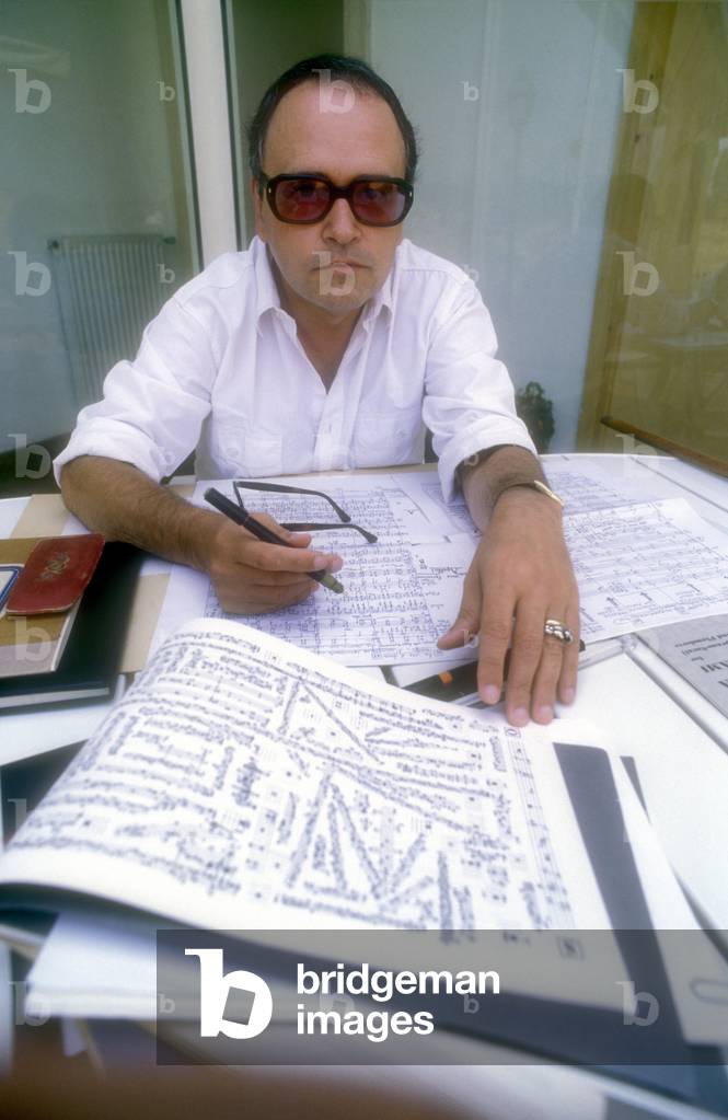 Portrait of the Italian composer Sylvano Bussotti, circa 1980