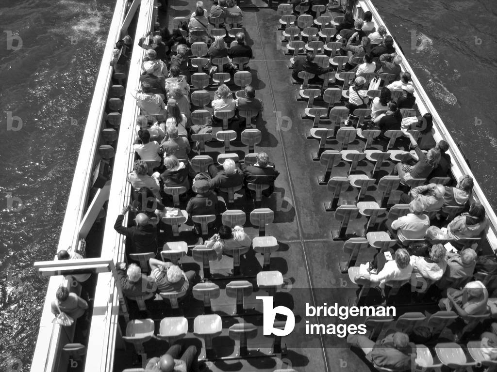 Paris. Bateau mouche on the Seine River