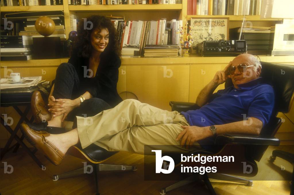 Rome, 1993. Italian director Francesco Rosi and his daughter, actress Carolina Rosi/Roma, 1993. He registered Francesco Rosi e sua figlia, the attractiveness Carolina Rosi-