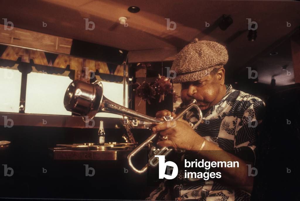 Cannes, 1983. American jazz trumpeter Dizzie Gillespie (photo)