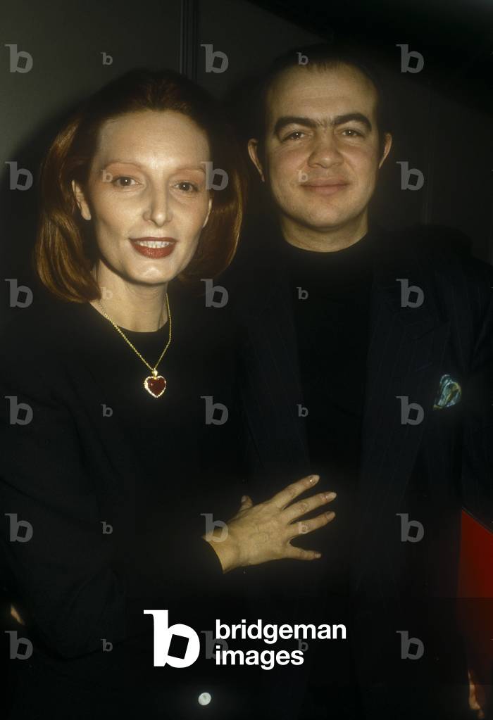 Milan, 1988. Owner of fashion brand Genny, Donatella Girombelli, and fashion stylist Christian Lacroix/Milano, 1988. La proprietaria del marchio Genny, Donatella Girombelli, and lo stilista Christian Lacroix -