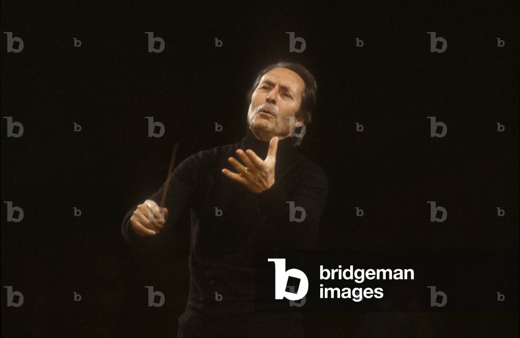 Conductor CARLO MARIA GIULINI, Rome 1989/CARLO MARIA GIULINI, orchestra direttore, Roma 1989