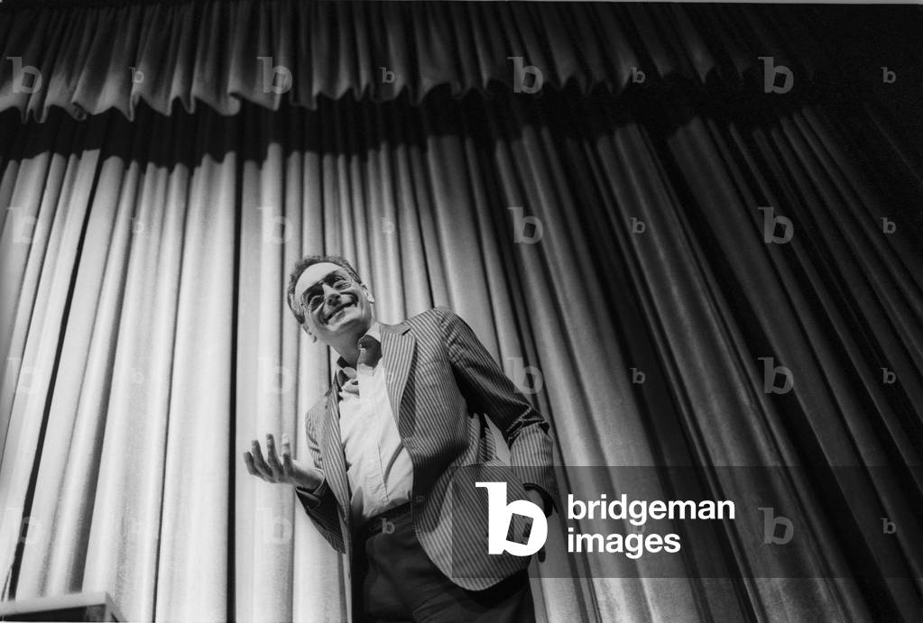 Rome, 1984. French stage director Antoine Vitez giving a lecture at the Centro Teatro Ateneo of La Sapienza University/Roma, 1984. Il regista teatrale Antoine Vitez mentre tiene una conferenza al Centro Teatro Ateneo dell'Universit La Sapienza -