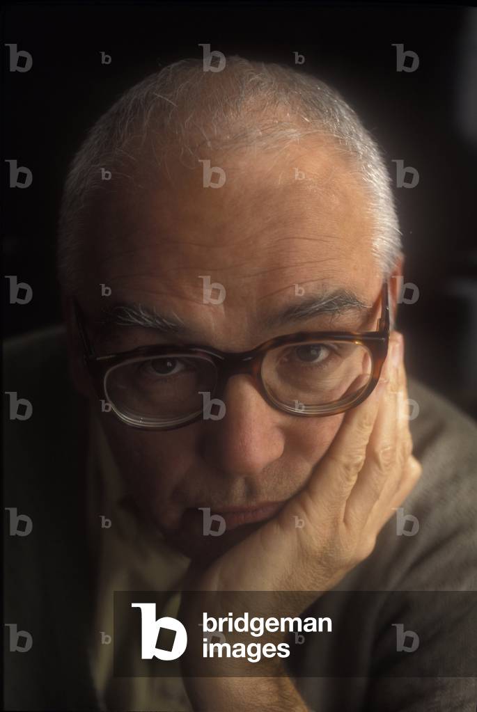 Portrait of the Italian composer Giacomo Manzoni in 1995