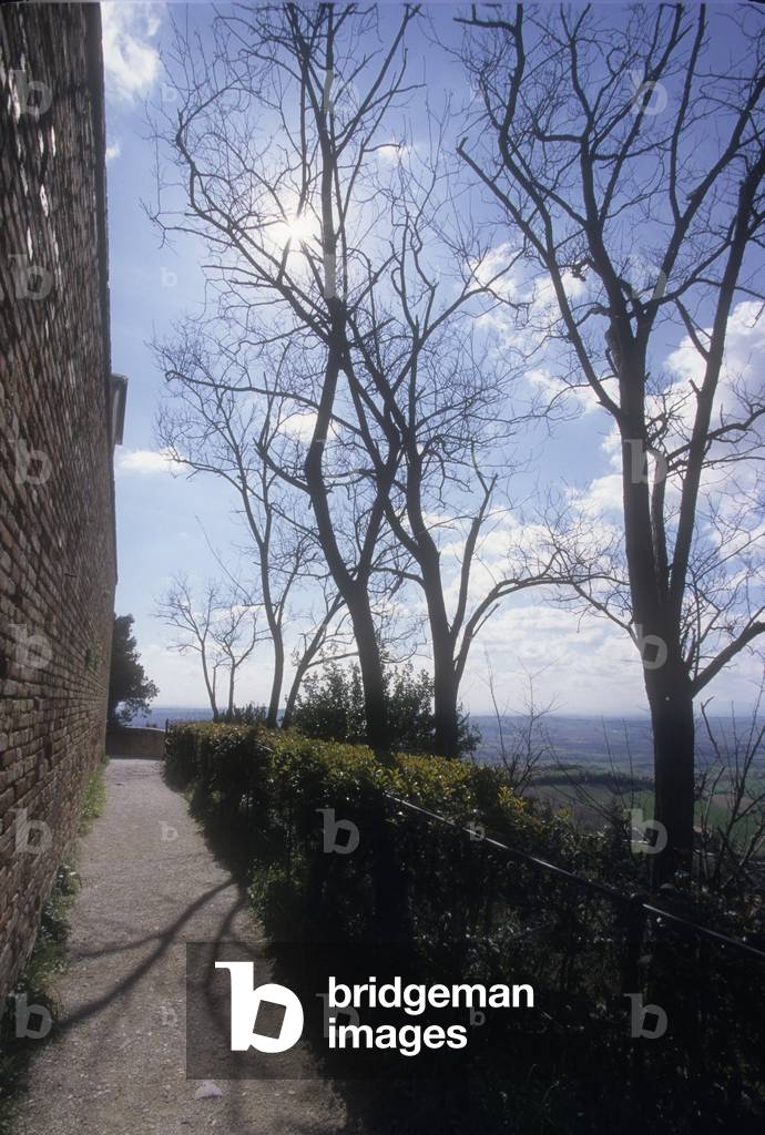 Recanati, Mount Tabor, known as the hill of the Infinite because of this place Giacomo Leopardi wrote in his poem “” L'Infinito””” (The Infinite)/Recanati, il monte Tabor, noto come il colle dell'Infinito perche di questo luogo scrive Giacomo Leopardi nella sua poesia “”” -