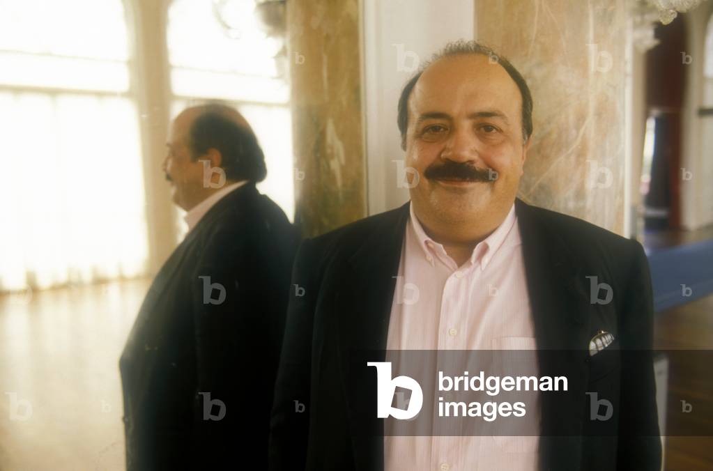 Venice Lido, Venice Film Festival 1987. Italian TV presenter Maurizio Costanzo (photo)