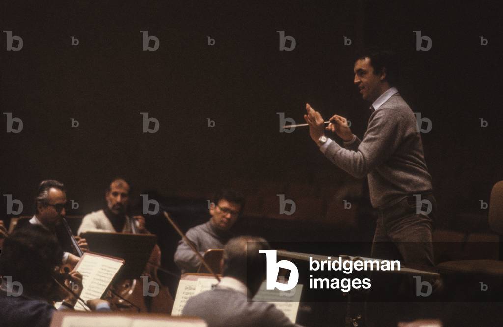 Italian conductor Umberto Benedetti Michelangeli, about 1985/Il direttore d'orchestra Umberto Benedetti Michelangeli, 1985 circa-