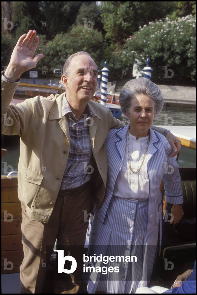 Director INGMAR BERGMAN and his wife, Venice Film Festival 1983/Il regista INGMAR BERGMAN con la moglie alla Film Festival di Venezia 1983