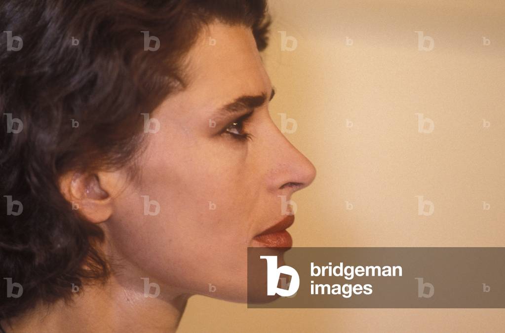 Venice Lido. Venice Film Festival 1989. Actress Fanny Ardant, protagonist of Australia, film in competition by Belgian director Jean Jacques Adrien/Lido di Venezia, Film Festival di Venezia 1989. L'attrice Fanny Ardant, protagonista del film in concorso Australia del regista belga KJean Jacques Adrien -