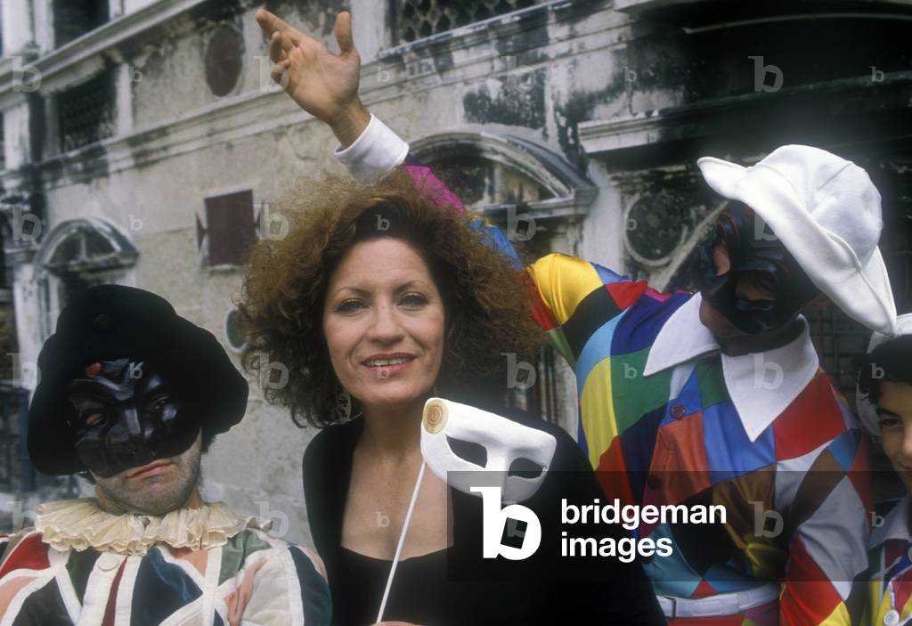 Venice Carnival 1990. French actress Andréa Ferréol (photo)