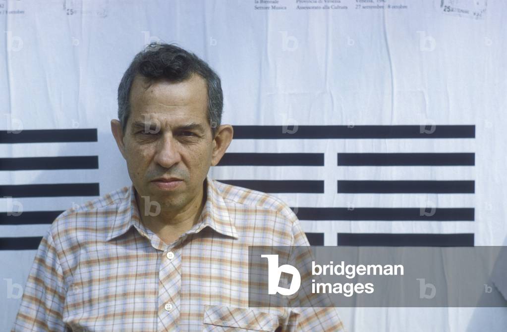 Venice, 1982. Italian composer Aldo Clementi/Venezia, 1982.