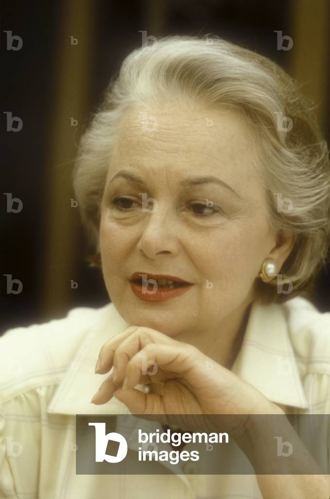 Actress Olivia de Havilland, about 1985 (photo)
