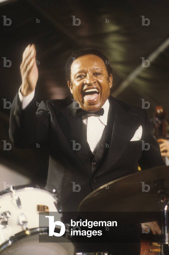 Perugia, Umbria jazz 1981. American jazz vibraphonist, pianist and percussionist Lionel Hampton performing (photo)