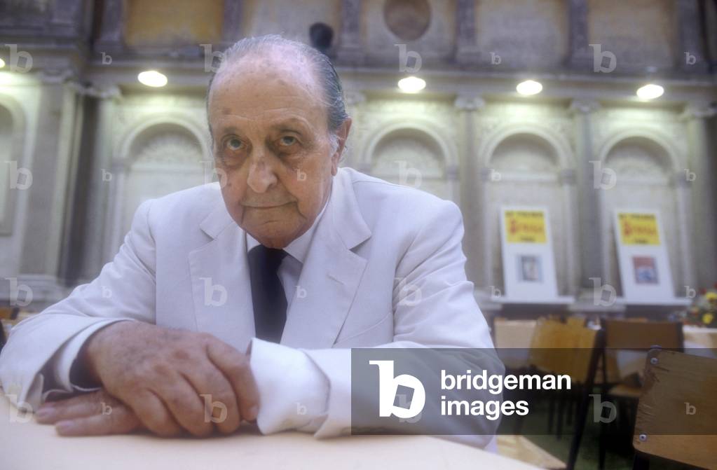 Rome, Ninfeo di Valle Giulia, 1988. Italian actor and entrepreneur manufacturer of the Strega liquor Guido Alberti, founder with Maria Bellonci of the Strega Literary Award (photo)