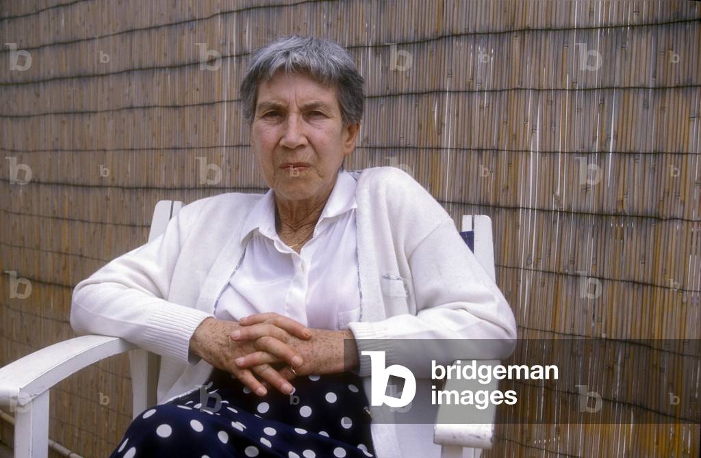 Viareggio, 1989. Italian writer Natalia Ginzburg/Viareggio, 1989. Actress Natalia Ginzburg -