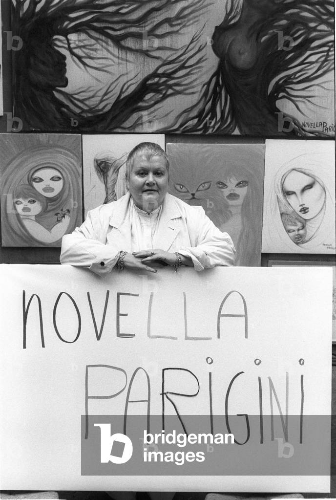 Rome, about 1980. Italian painter Novella Parigini/Roma, 1980 circa. Pittress Novella Parigini -