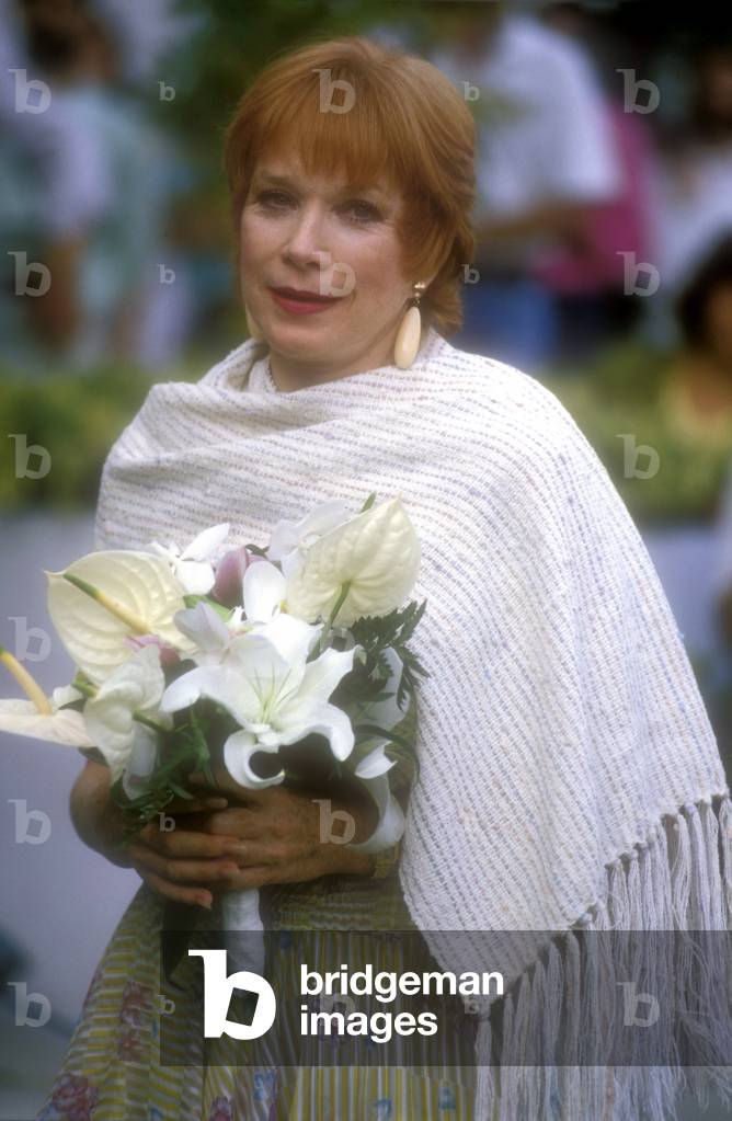 Venice Lido, Venice Film Festival 1988. American actress Shirley MacLaine (photo)