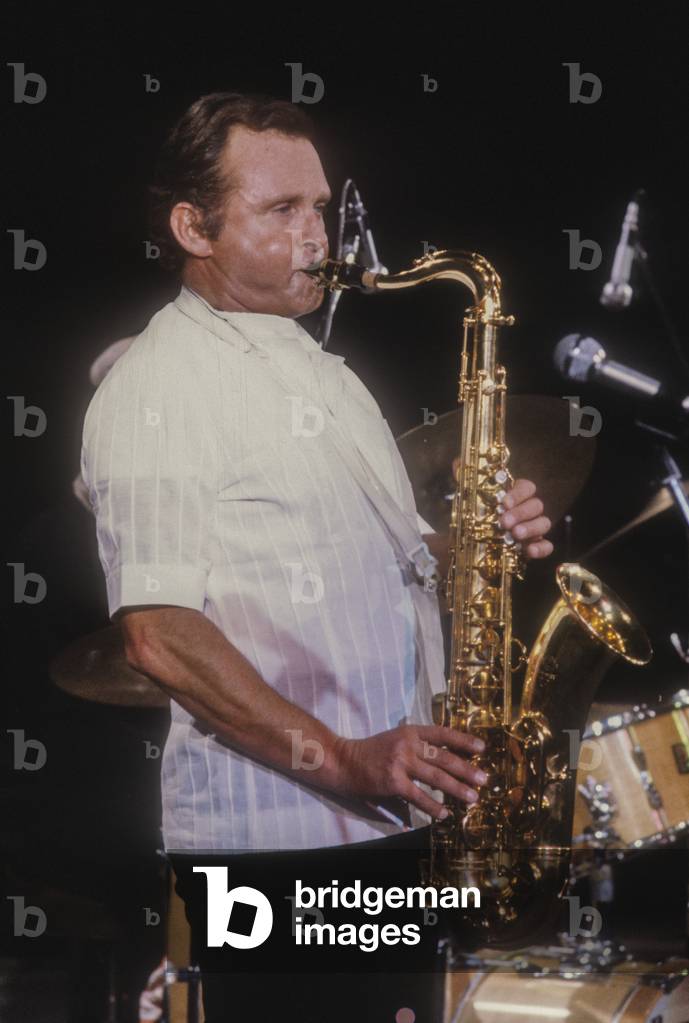American jazz saxophonist Stan Getz (about 1985) (photo)