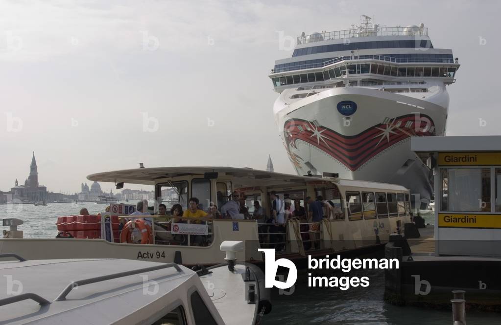 Venice, 2006. Ship in the St. Mark's Basin