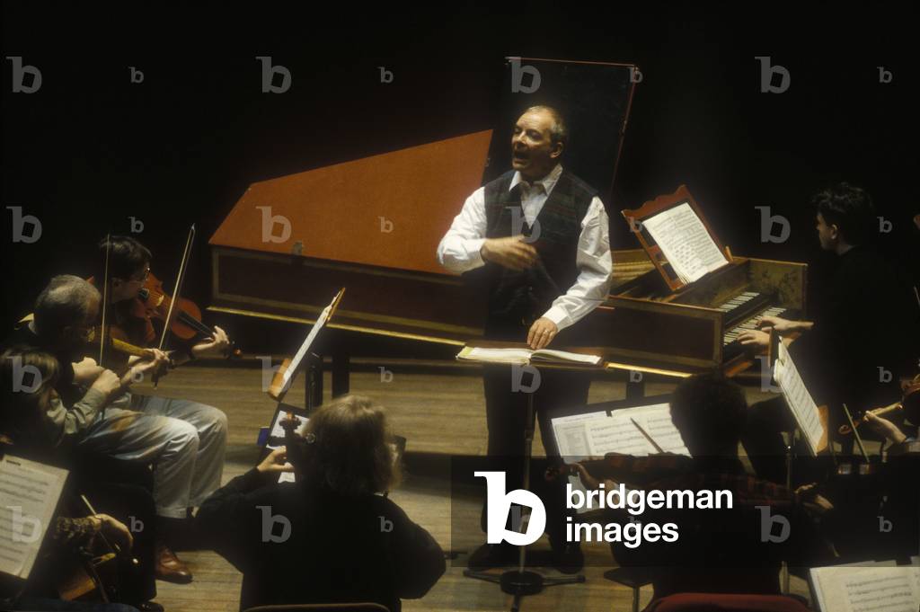 Rome, 1995. British conductor and harpsichordist Christopher Hogwood/Roma, 1995. Il direttore d'orchestra e clavicembalista inglese Christopher Hogwood -