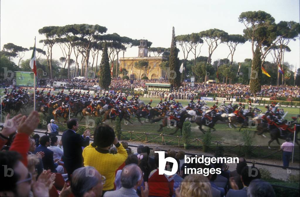 Rome, Piazza di SIena Horse Show, Carousel of the Carabinieri