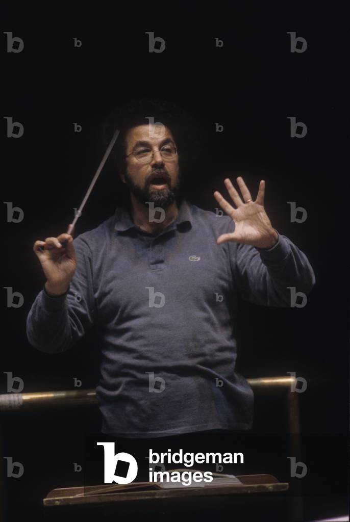 Music conductor Giuseppe Sinopoli, about 1990/Il direttore d'orchestra Giuseppe Sinopoli, 1990 circa -