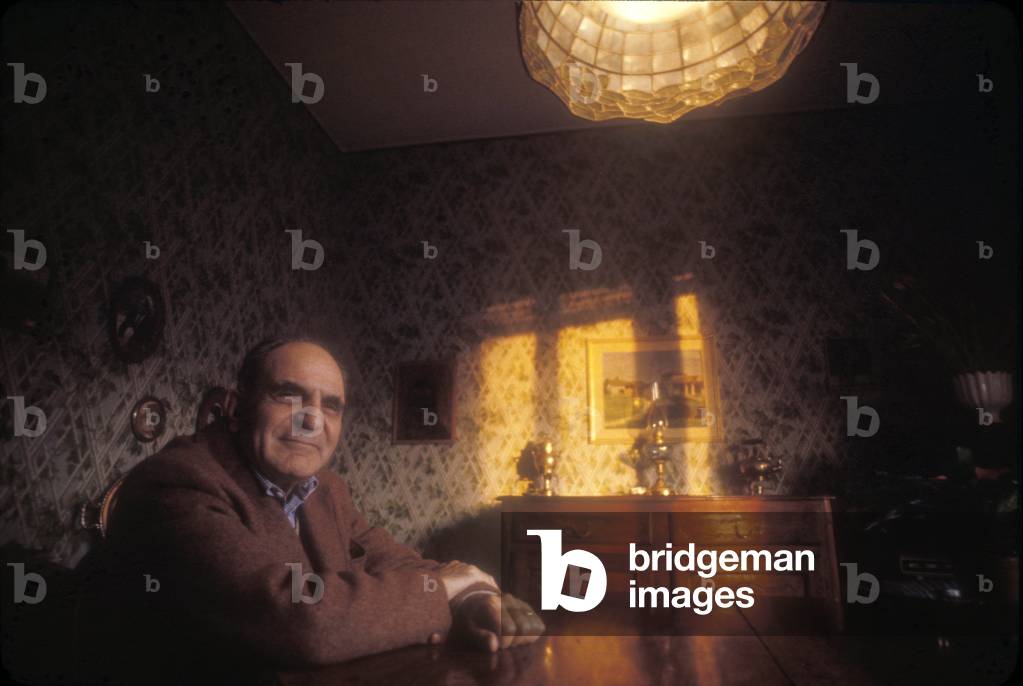 Rome, 1979. Italian poet Attilio Bertolucci in his home (photo)