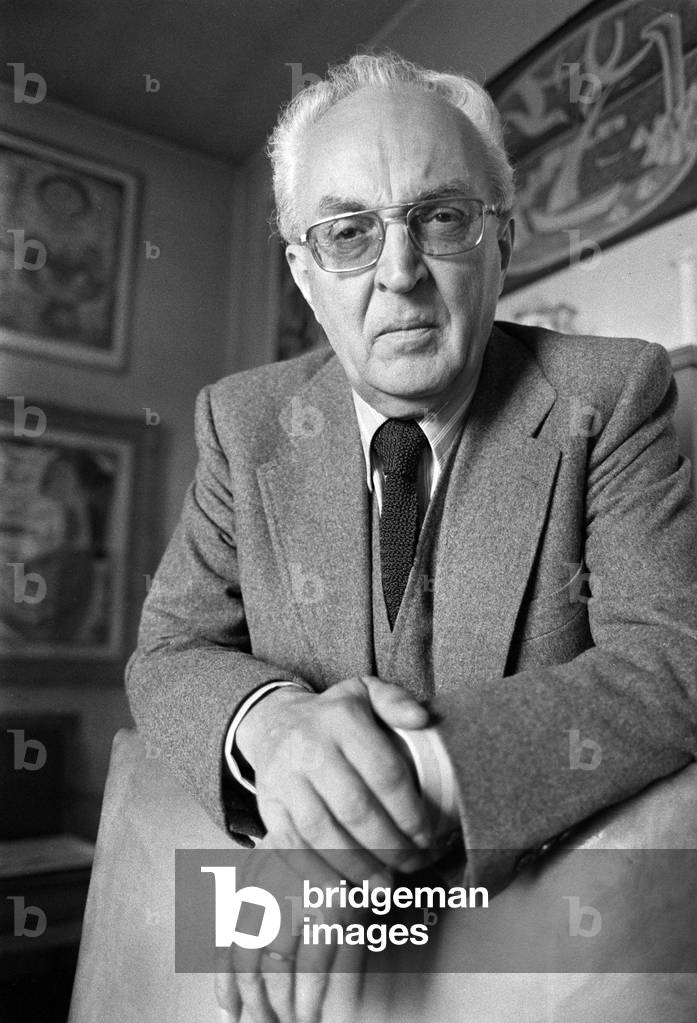 Varese, 1979. Italian writer Piero Chiara in his home (photo)