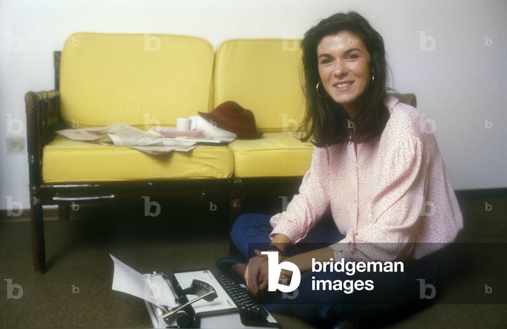 Italian journalist Bianca Berlinguer, about 1988/La giornalista Bianca Berlinguer, 1988 circa -