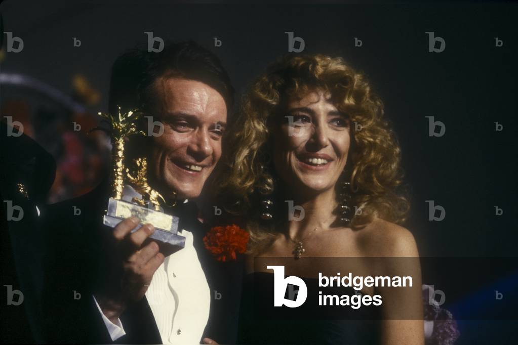 Sanremo Music Festival 1988. Italian pop singer Massimo Ranieri, winner of the Festival with the song 