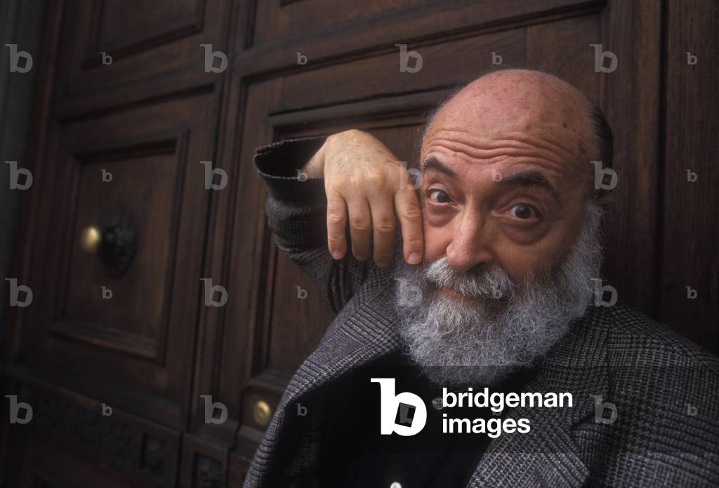 Portrait of American novelist and rabbi Chaim Potok in 1998