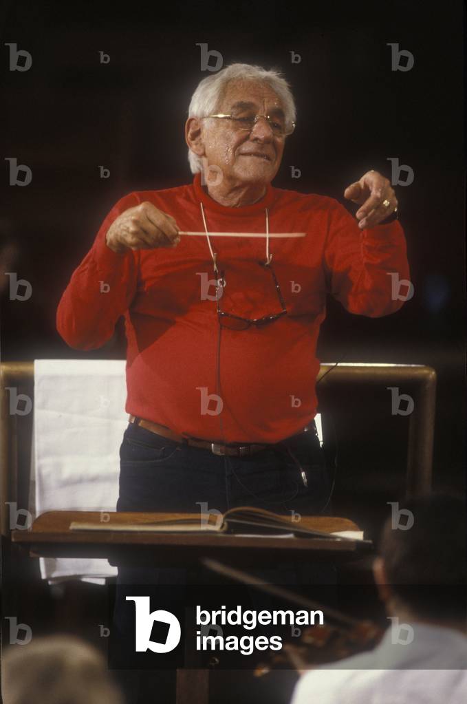 conductor Leonard Bernstein 1989.