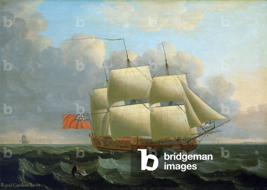 Image of Painting depicting The 'Royal Caroline' 1750 by John the Elder Cleveley