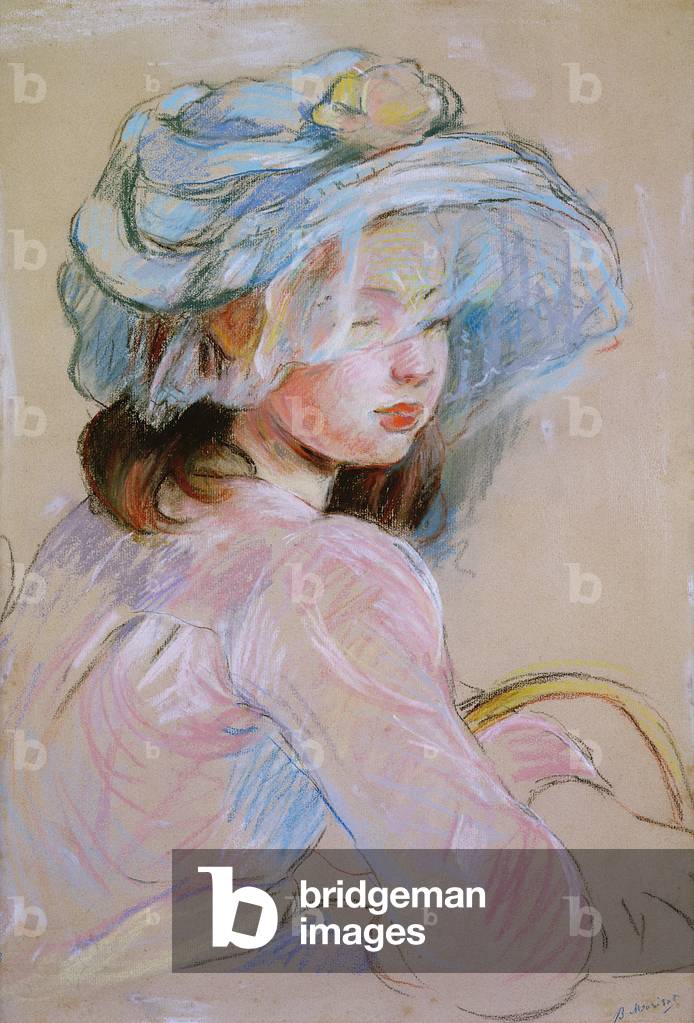 Immagine di Disegno "Ragazza che porta un cesto", 1891 di Berthe Morisot