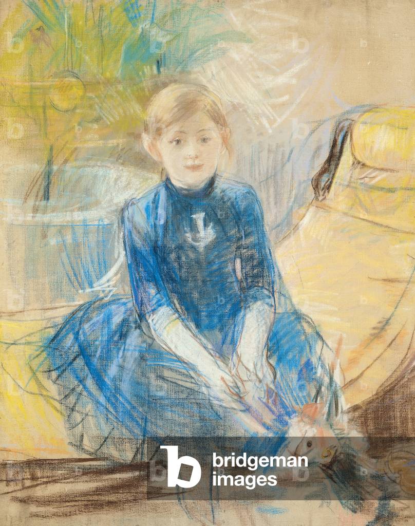 Kleines Mädchen mit blauem Trikot, 1886 (Pastell auf Leinwand)