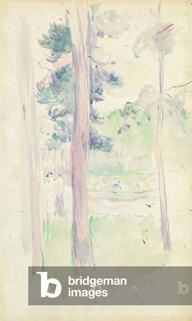 Pines by the lake, 1893 (w/c on paper)