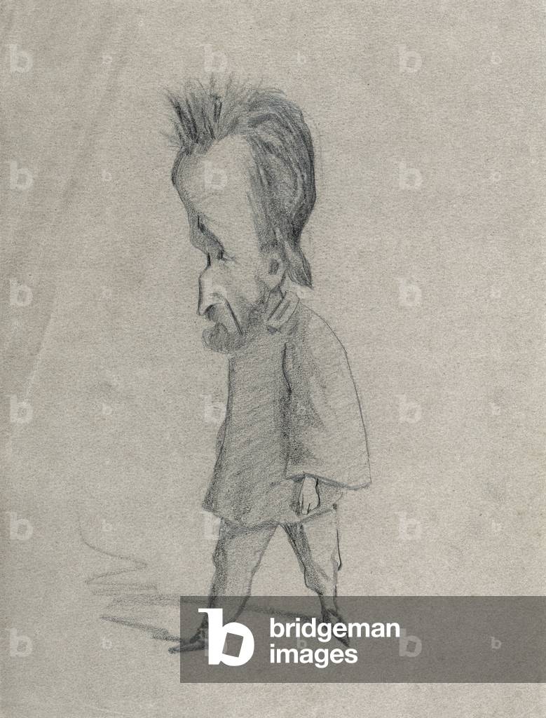 Bild von Zeichnung "Karikatur des Journalisten Theodore Pelloquet", 1858 von Claude Monet