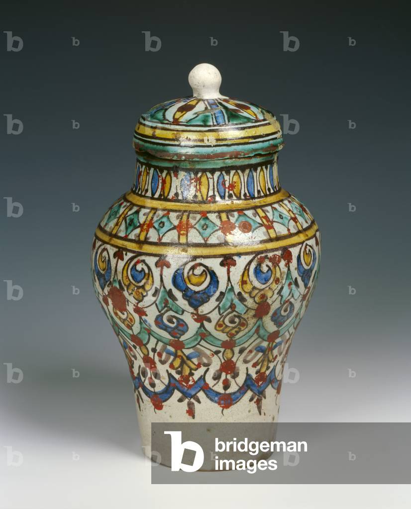 Vaso decorato, moresco (faience)