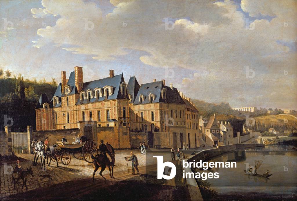 Immagine di Dipinto "Chateau de la Chaussee vicino a Bougival", 1822 di Jacques Francois Joseph Swebach