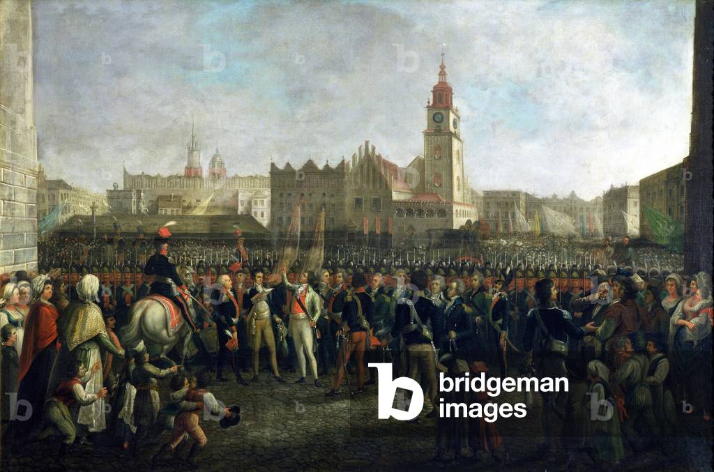 Immagine di Dipinto "I voti di Tadeusz Kosciuszko (1746-1817) nella piazza principale del mercato a Cracovia",