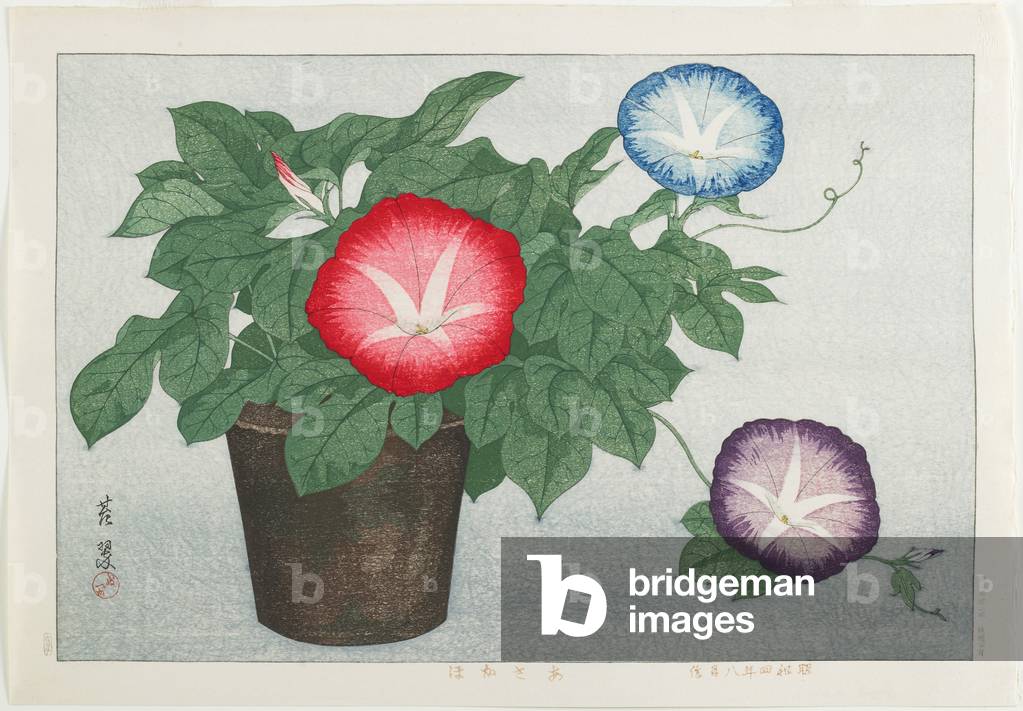 Morning Glories, August 1929 (colour woodblock print)