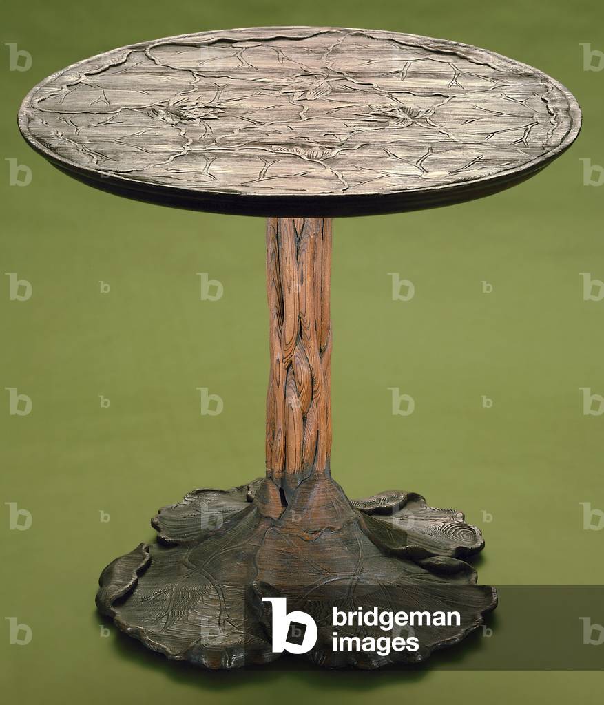 Lotus Table, c.1903-07 (cypress wood)