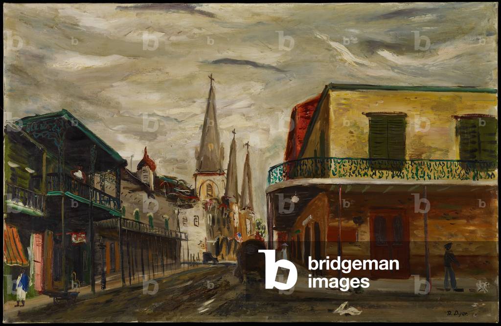 Corner of Chartres Street (oil on canvas)